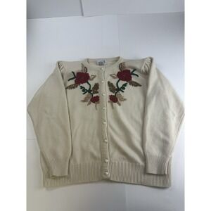 Vintage Cervelle Cardigan Sweater Size Medium Christmas Holiday